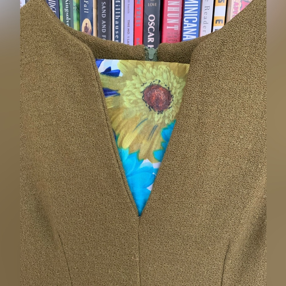 Vintage hand sewn lined shift/sheath dress, Size S, I’ll include the scarf